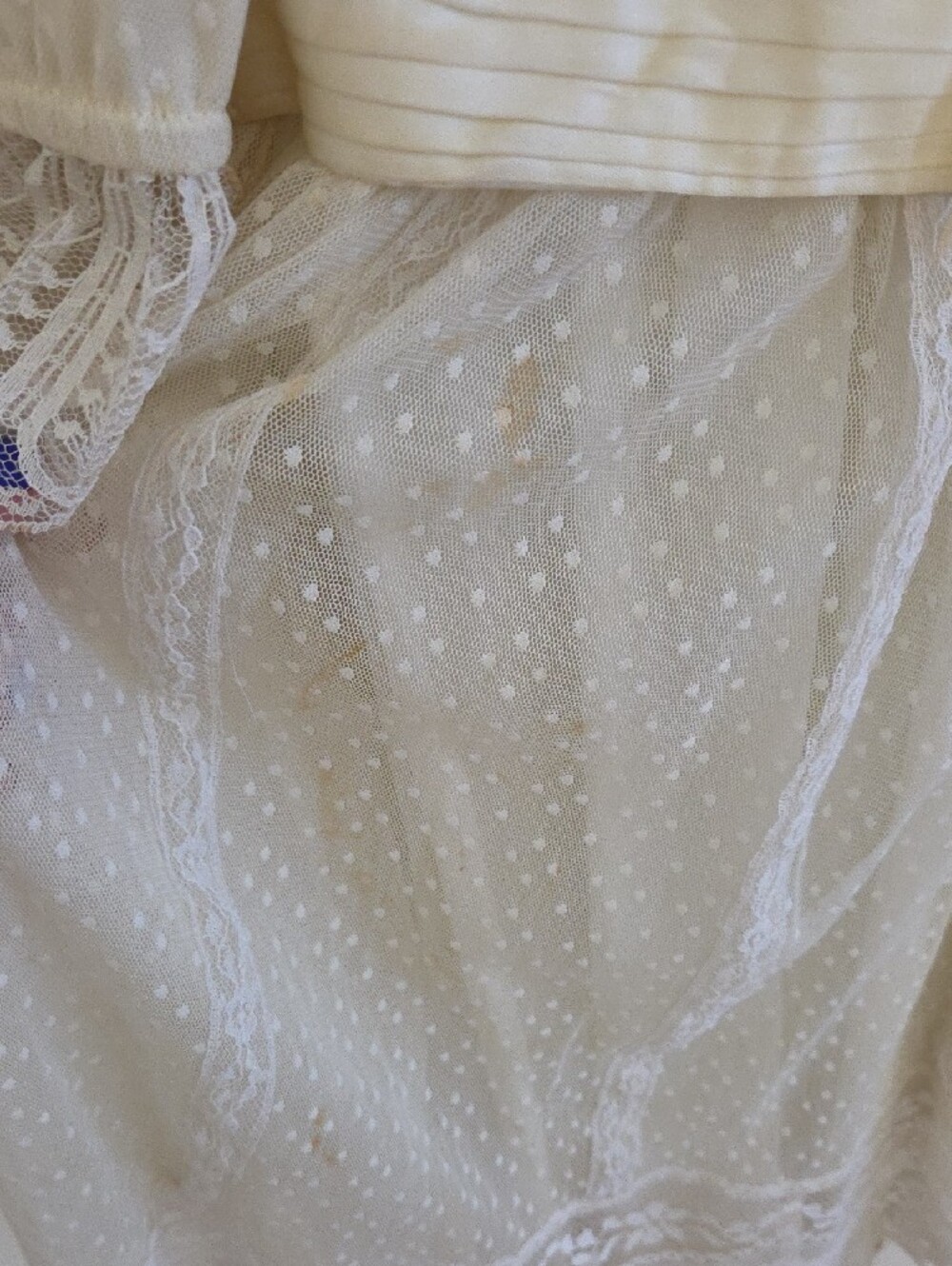 Gunne Sax Vintage Girls' Lace Overlay Dress in Cream Size 4 - Picture 5 of 8